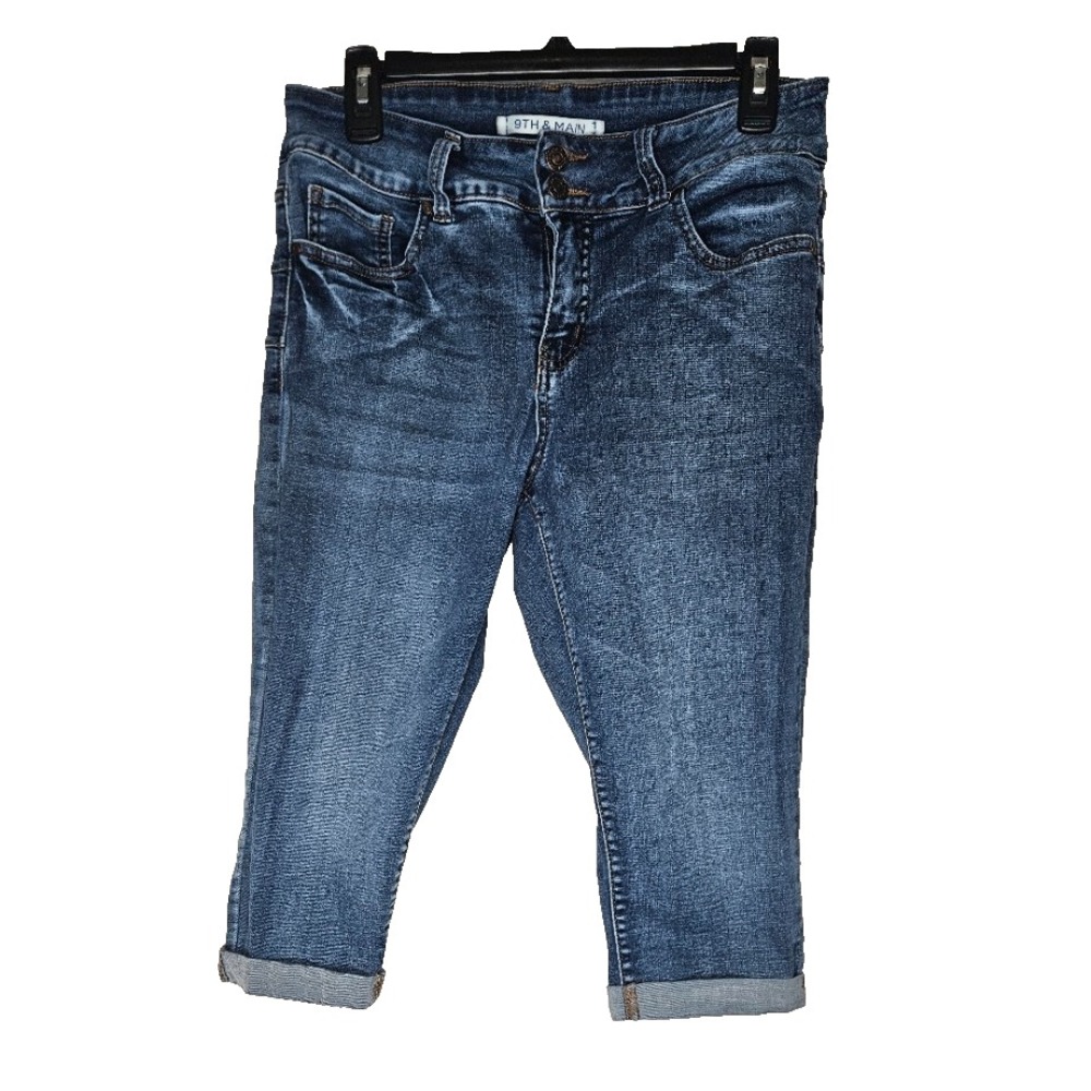 Stitch & Main Womens 10 Capri Jeans Stretch Cuffed Y2K Western Casual